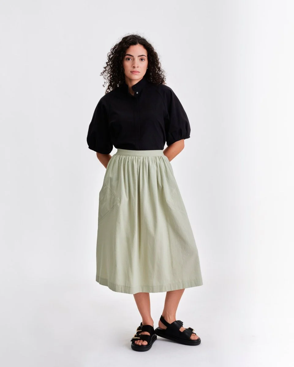 Jennifer Glasgow Cyrene Skirt (Light Sage) - Image 6