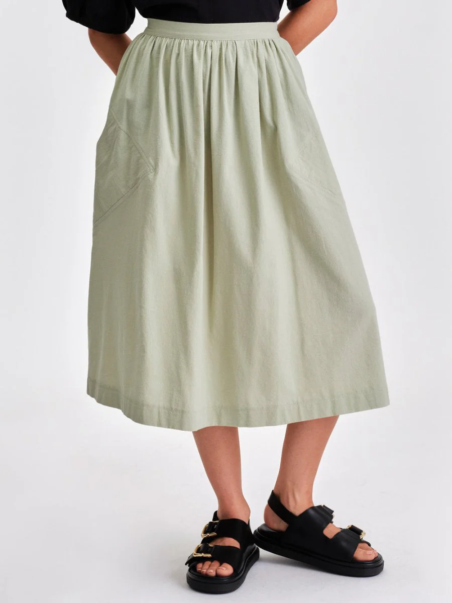 Jennifer Glasgow Cyrene Skirt (Light Sage) - Image 7