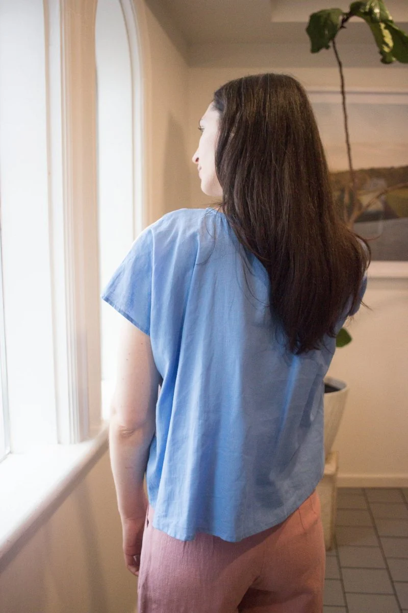 Jennifer Glasgow Kamira Top (Sky Blue) - Image 3