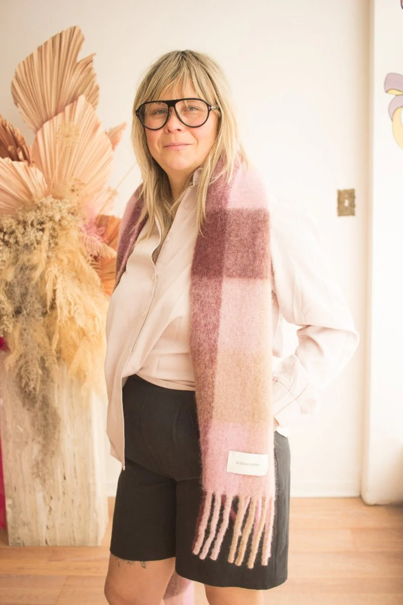 Valerie C. Oversized Shirt (White Pink) - Image 3