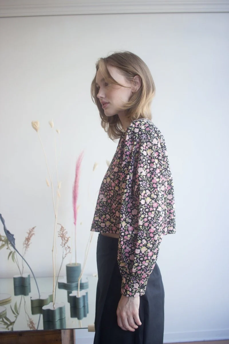 Jennifer Glasgow Polaris Top (Black Floral) - Image 3