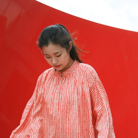 Kate Austin Designs Georgia Dress (Red and Sand Stripe) - Image 4