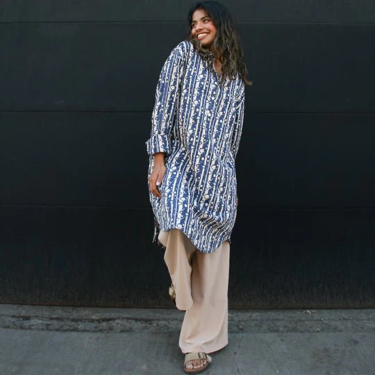 Kate Austin Designs Katherine Shirt Dress (Birch) - Image 3