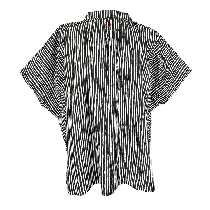 Kate Austin Designs Marina Top (Black/White Wavy Print) - Image 11