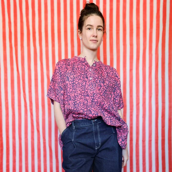 Kate Austin Designs Marina Top (Navy/Pink Jasmine) - Image 2