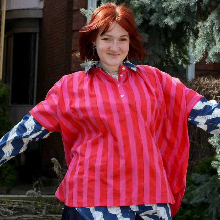 Kate Austin Designs Marina Top (Pink/Red Cabana Stripe) - Image 6