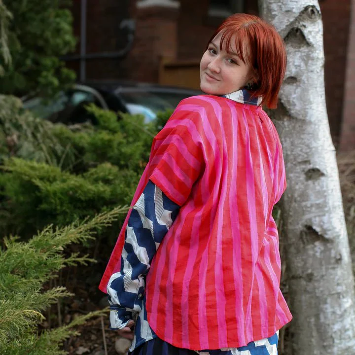 Kate Austin Designs Marina Top (Pink/Red Cabana Stripe) - Image 8