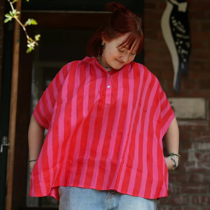 Kate Austin Designs Marina Top (Pink/Red Cabana Stripe) - Image 9