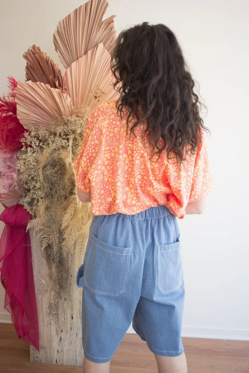 Kate Austin Designs Marina Top (Pink/Yellow Jasmine) - Image 4