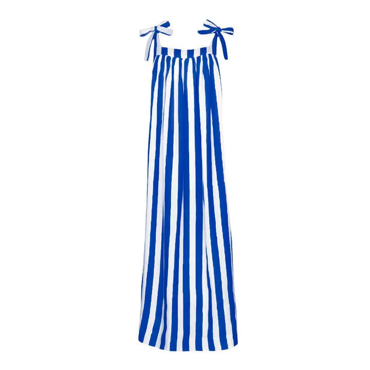 Kate Austin Designs Maxi Mimi Dress (Marine Cabana Stripe)