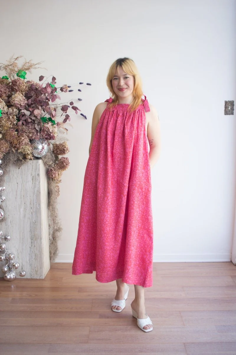 Kate Austin Designs Maxi Mimi Dress (Pink/Red Jasmine)