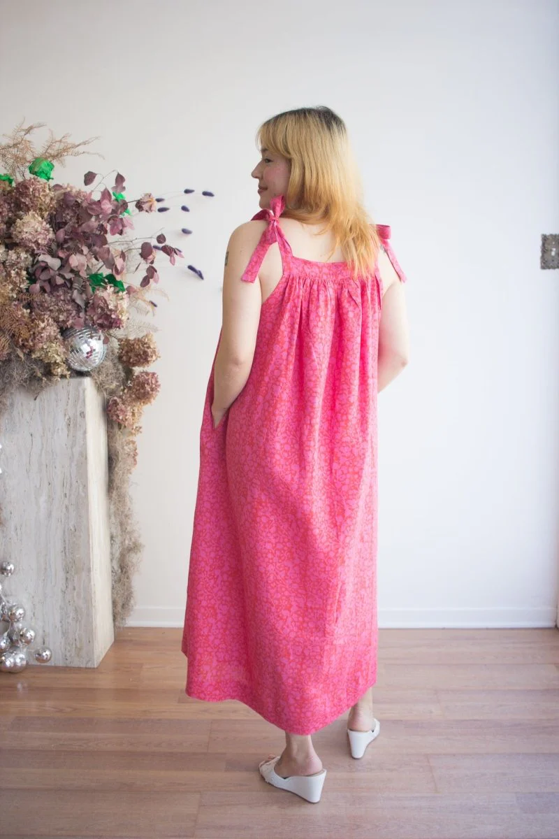 Kate Austin Designs Maxi Mimi Dress (Pink/Red Jasmine) - Image 3