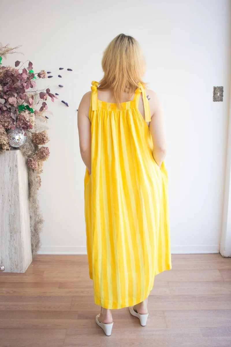 Kate Austin Designs Maxi Mimi Dress (Sunflower Cabana Stripe) - Image 3