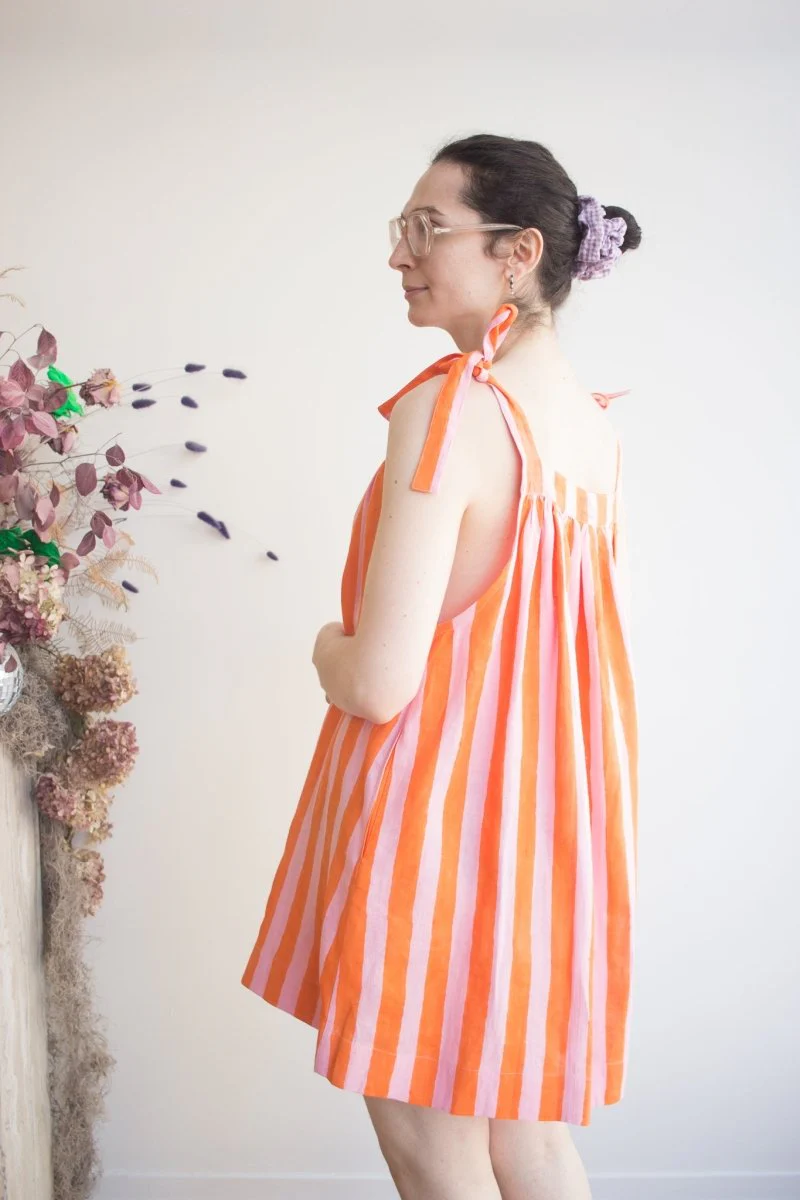 Kate Austin Designs Mimi Dress (Sorbet Cabana Stripe)