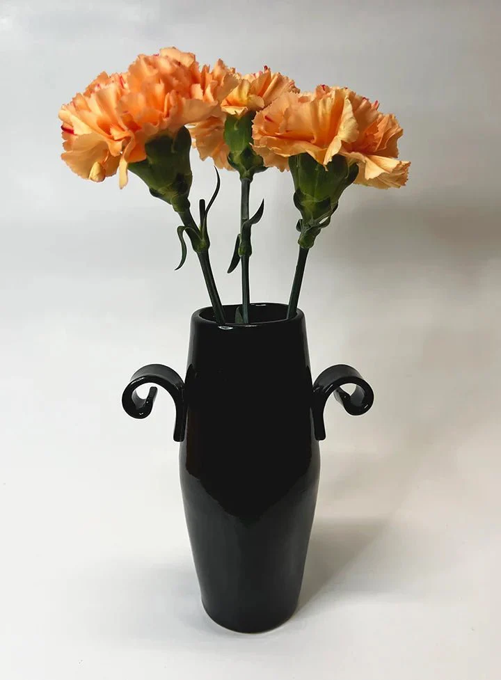 Kiki Bridges Wrought Iron Vessel (Glossy Black)