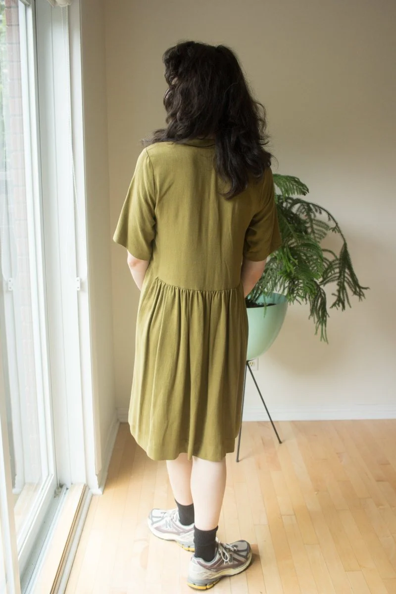 Birds of North America Kiskadee Dress - Golden Moss (Online Exclusive) - Image 3
