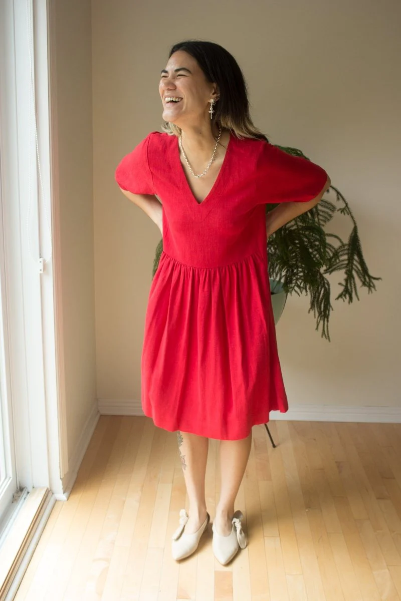 Birds of North America Kiskadee Dress - Red (Online Exclusive)