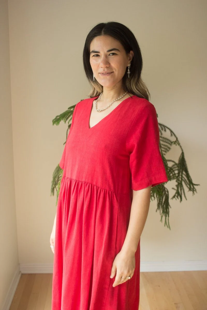 Birds of North America Kiskadee Dress - Red (Online Exclusive) - Image 2