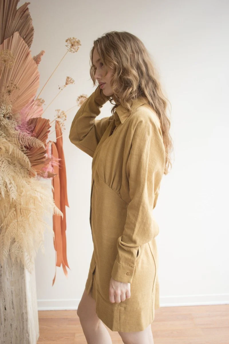 Korelli Ava Dress (Gold) - Image 3