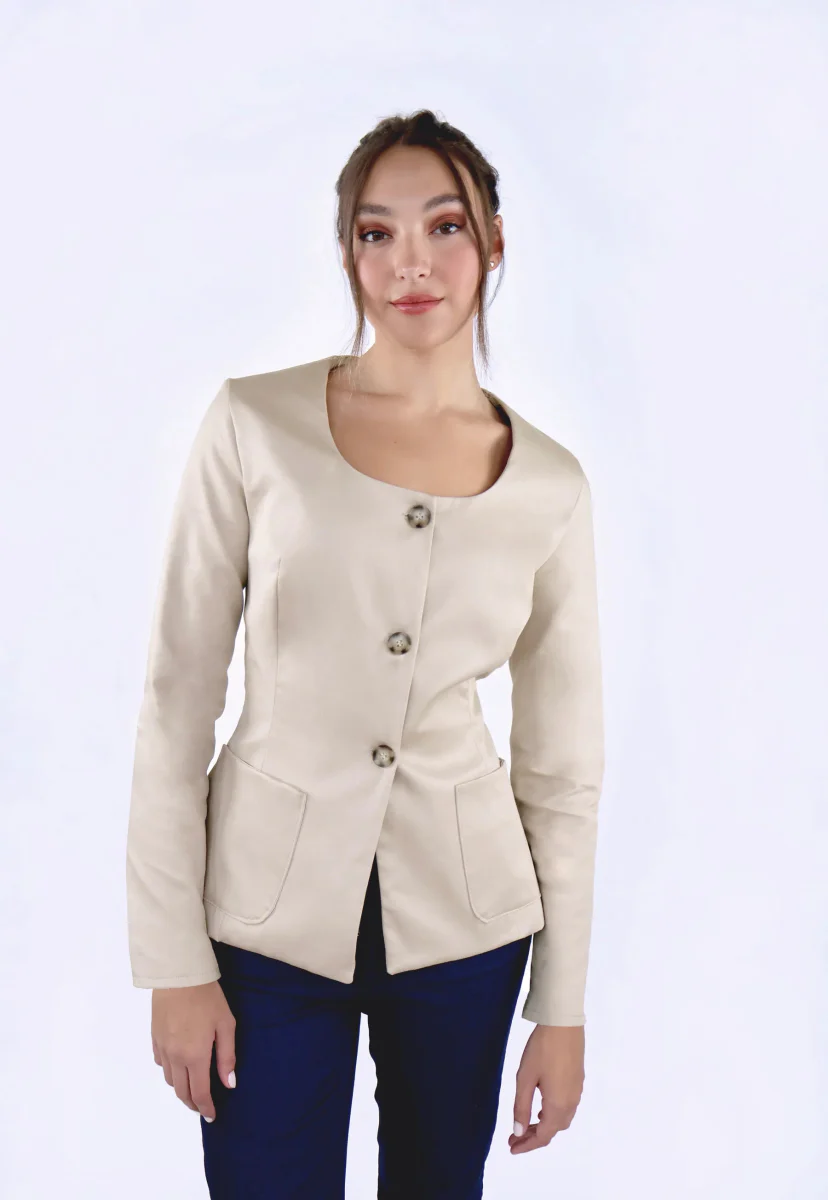 Korelli Blaire Blazer Top (Beige) - Image 5