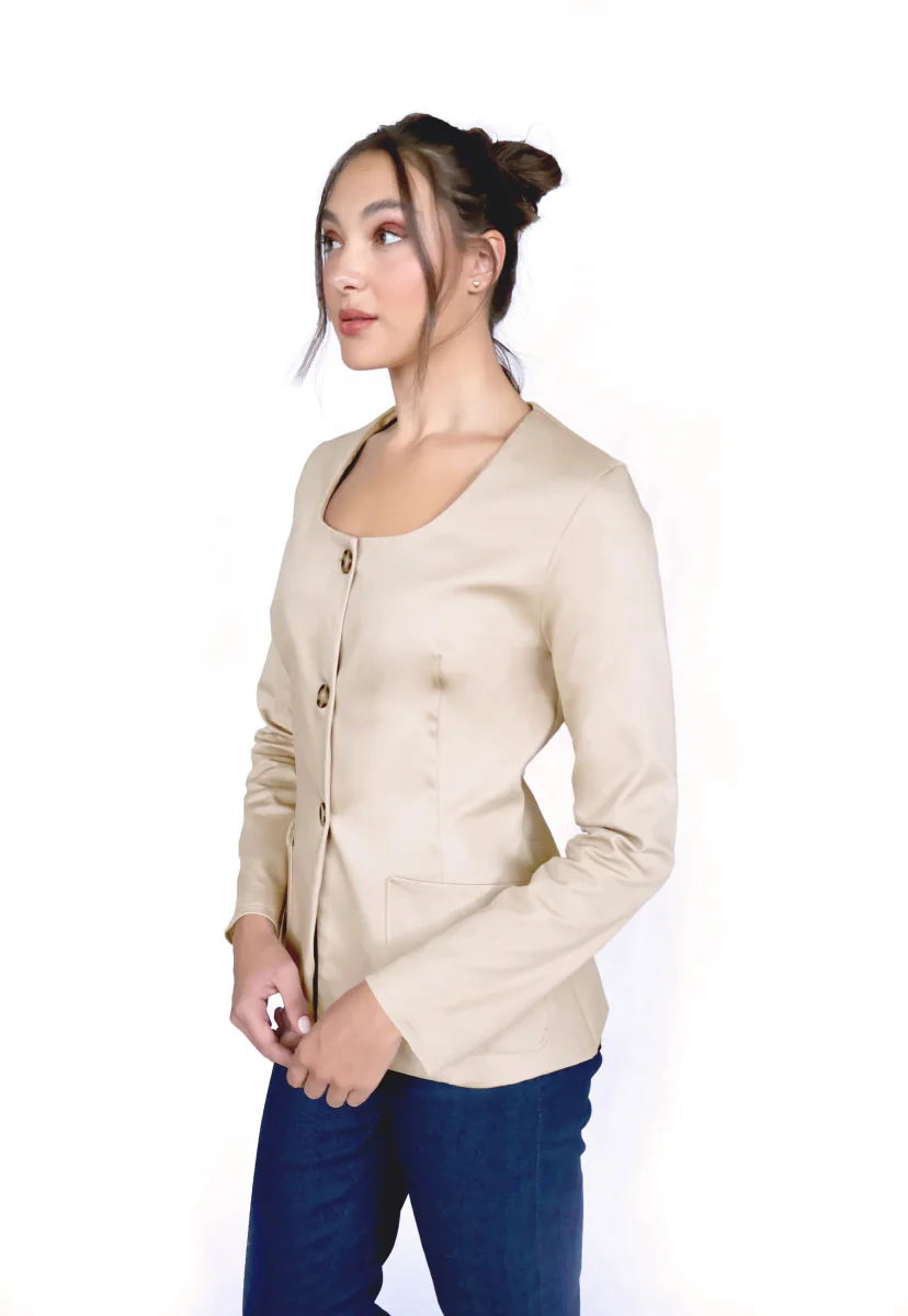 Korelli Blaire Blazer Top (Beige) - Image 6