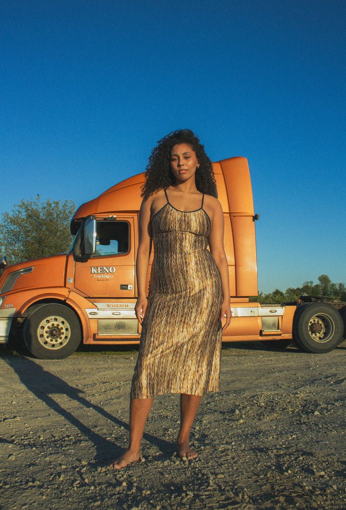 KSLAM Naomi Dress (Brown) - Image 8