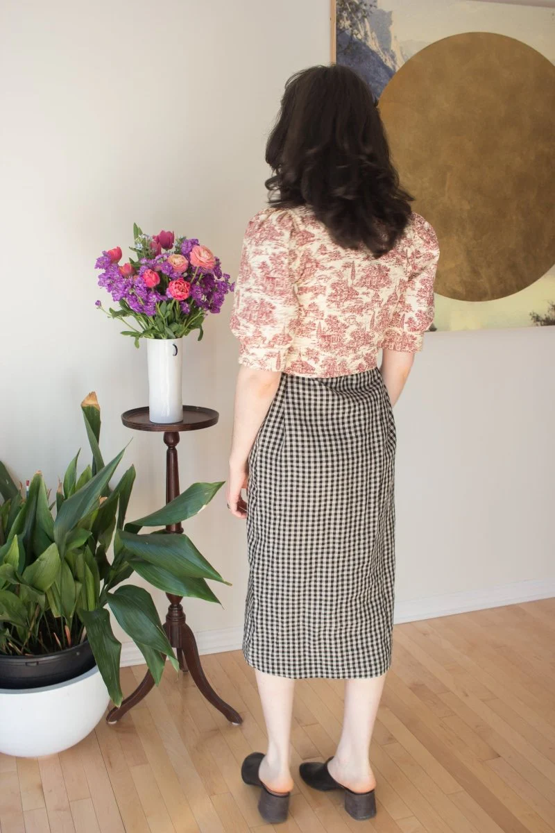 Leka Woven Tea Dress (Black & White Gingham) - Image 8