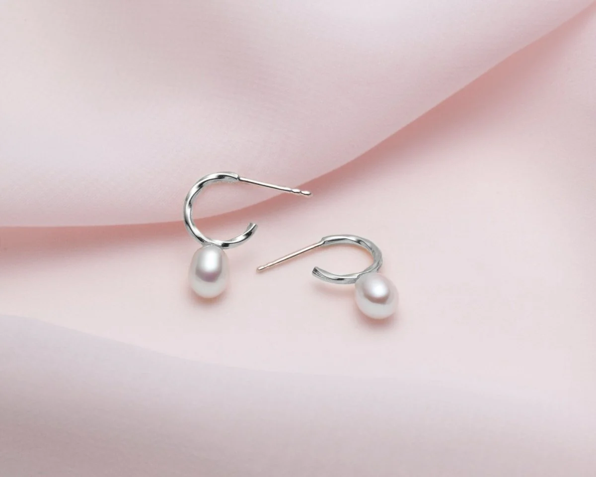 Lidia Jewelry Handmade Hoops (Pearl) - Image 3