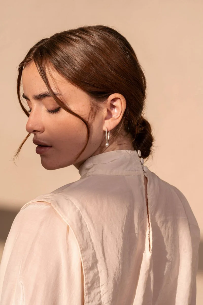 Lidia Jewelry Irma Hoops (Pearl)