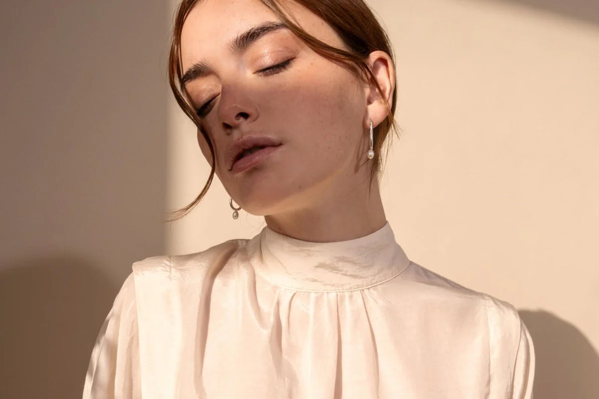 Lidia Jewelry Irma Hoops (Pearl) - Image 3