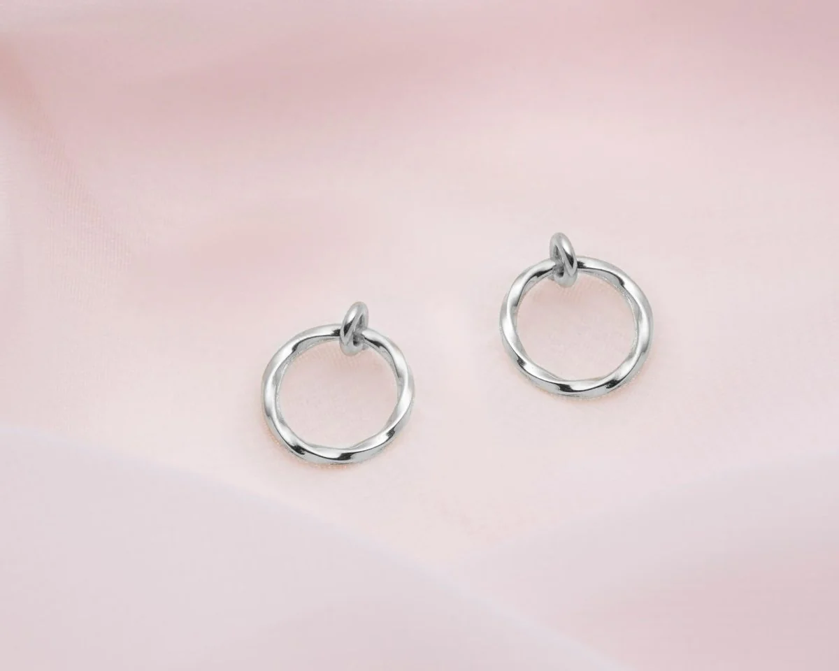 Lidia Jewelry Minimalist Hoop Stud Earrings