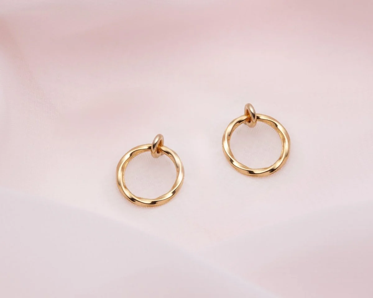 Lidia Jewelry Minimalist Hoop Stud Earrings - Image 2