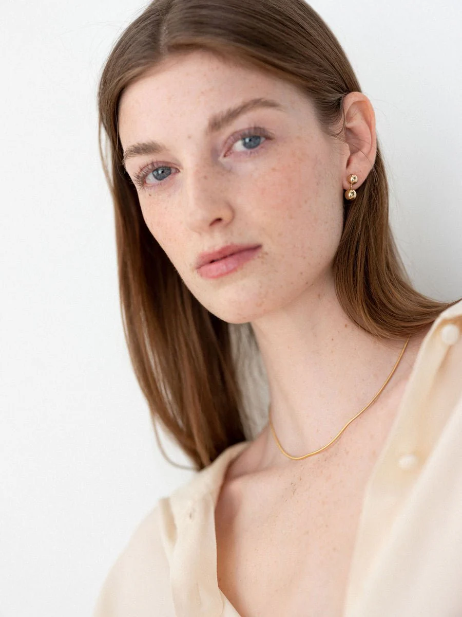 Lisbeth Boule Earrings (Gold-Fill or Sterling Silver)