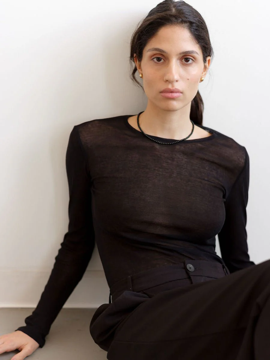 Lisbeth Petite Boule Necklace (Black Tourmaline) - Image 3