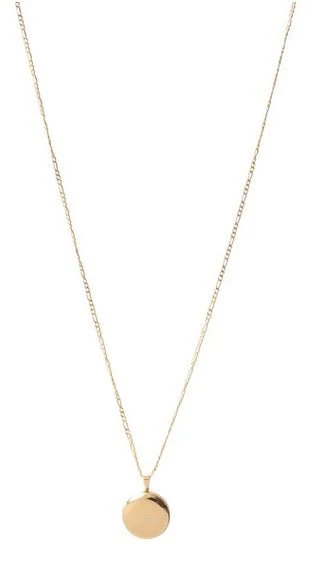 Lisbeth Classic Round Locket Necklace (Gold or Silver) - Image 3