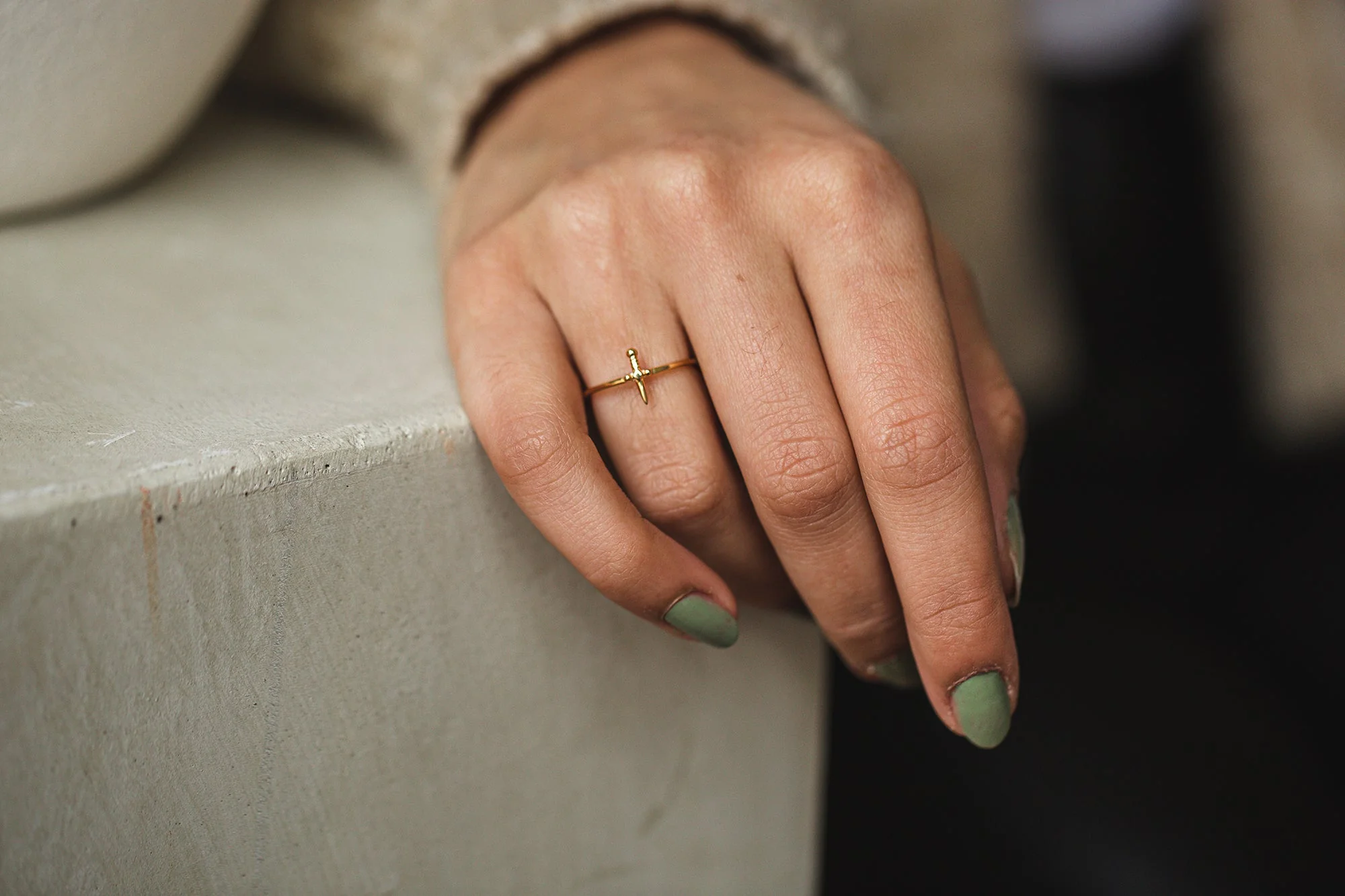 Little Gold Blow to the Heart Ring - Image 3