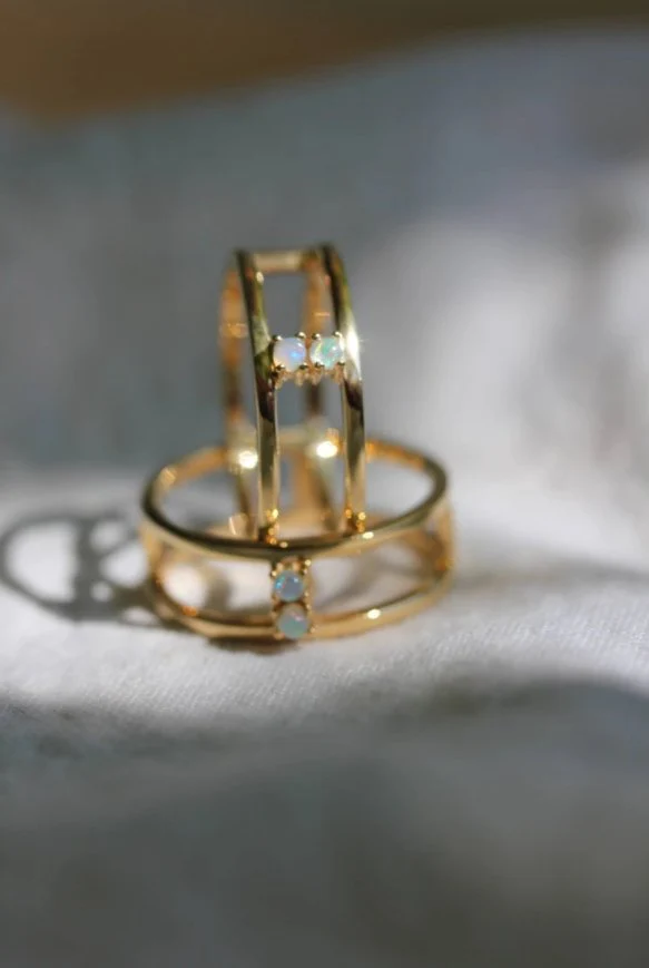 Little Gold Futurist Ring