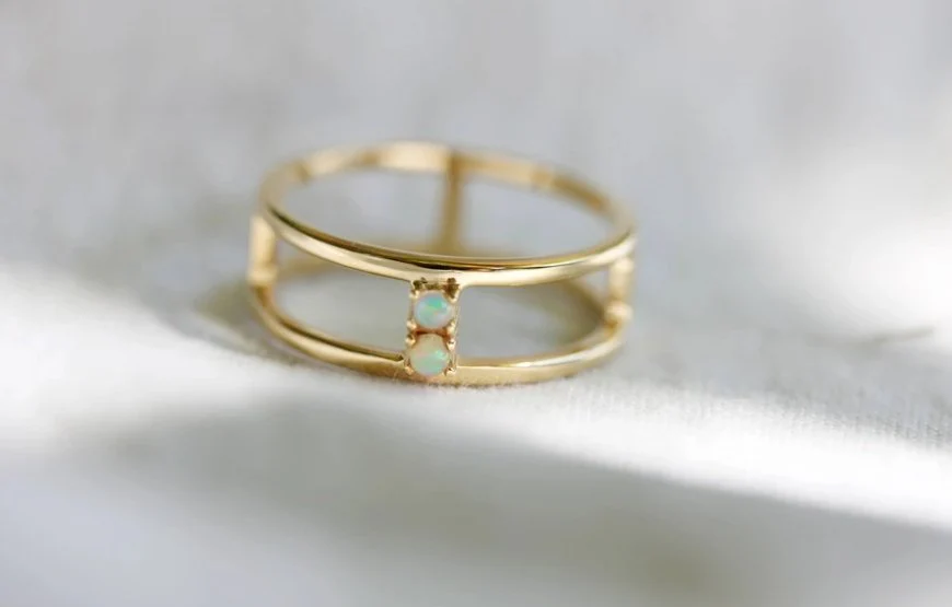 Little Gold Futurist Ring - Image 2