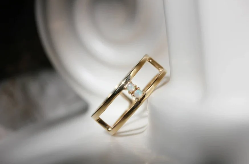 Little Gold Futurist Ring - Image 3
