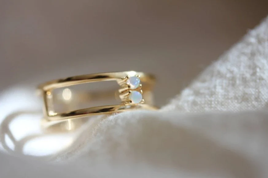 Little Gold Futurist Ring - Image 4
