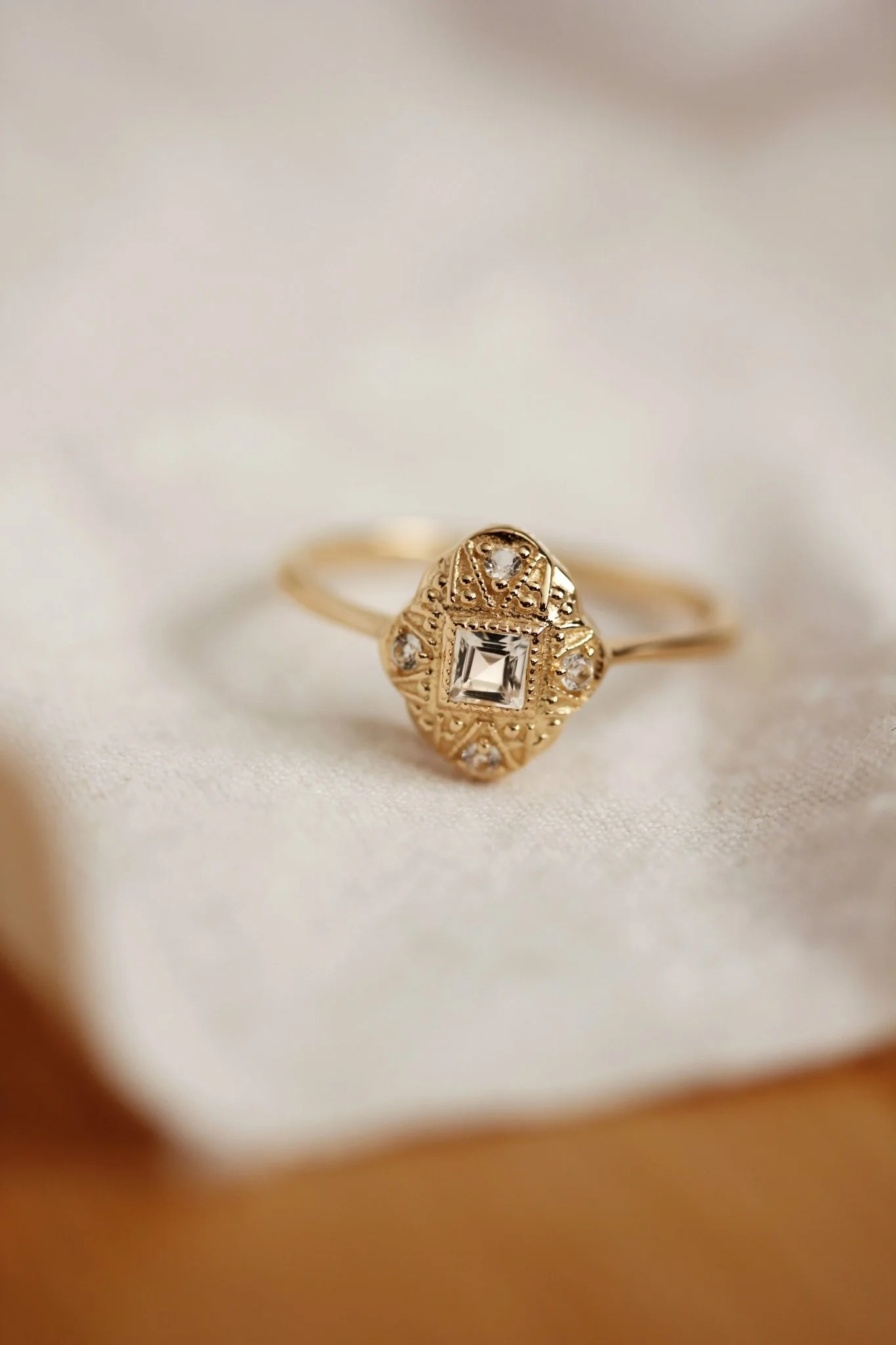 Little Gold Guinevere Ring
