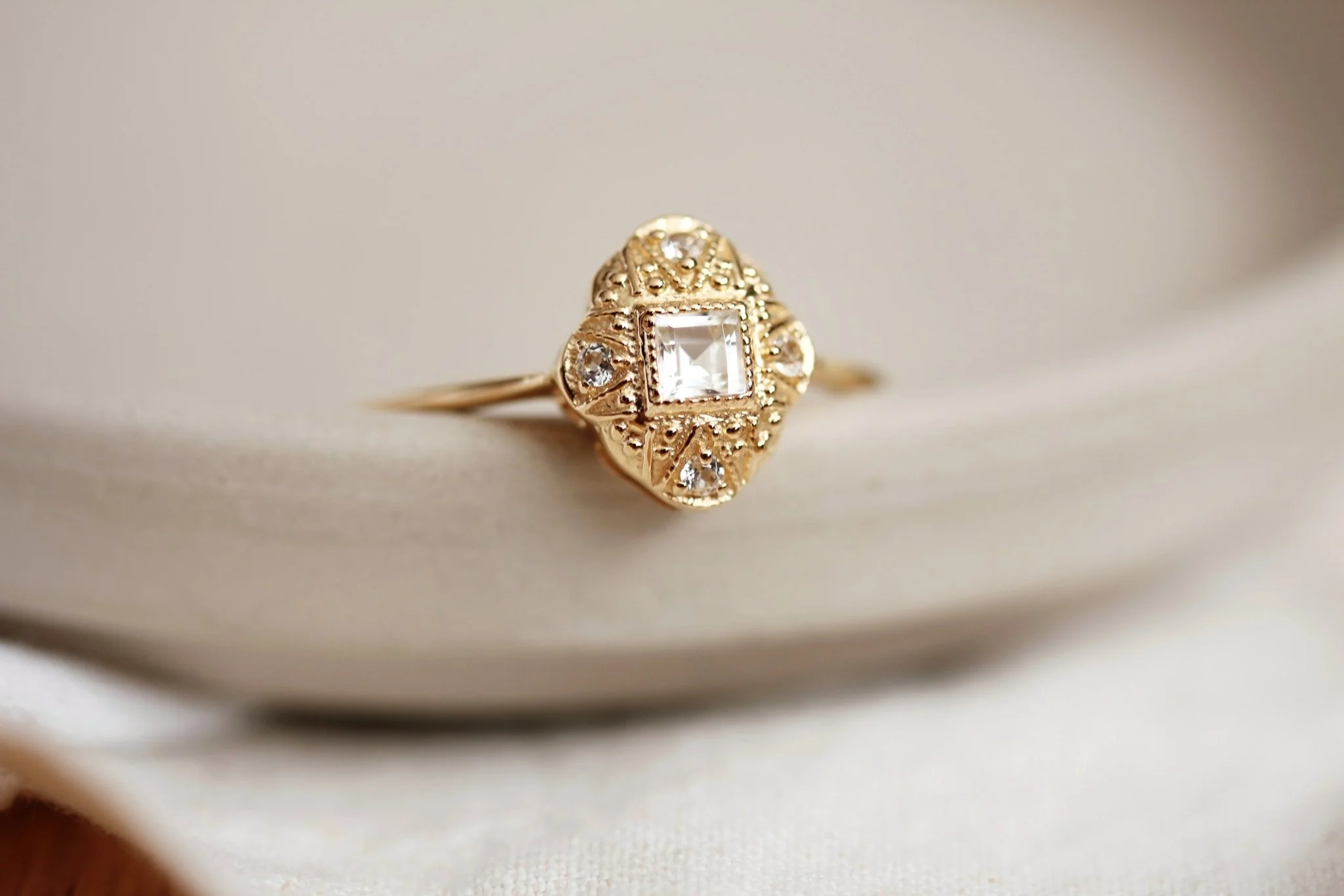 Little Gold Guinevere Ring - Image 2