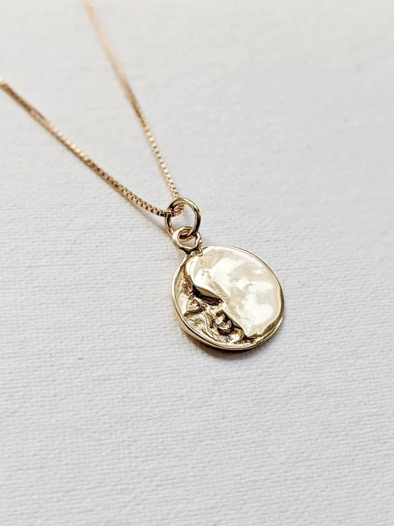 Little Gold Lucky Moon Necklace - Image 3