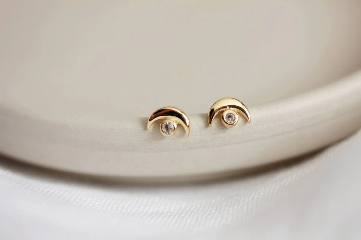 Little Gold Mina Studs - Image 2