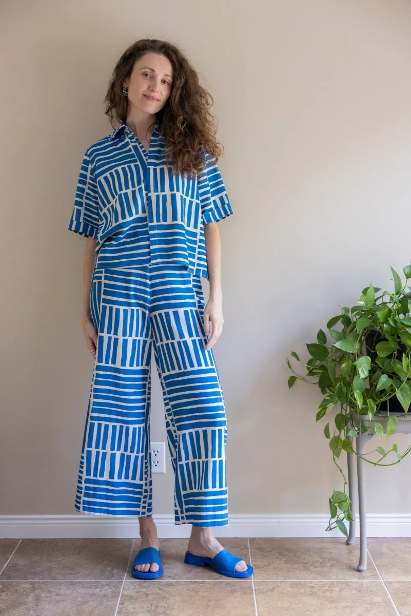 Marigold Norah Shirt (Blue Block) - Image 3