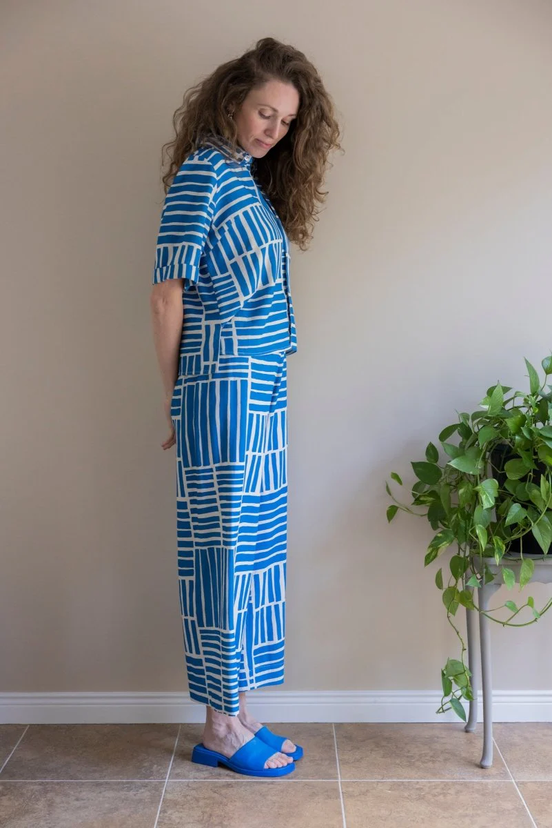 Marigold Norah Shirt (Blue Block) - Image 4