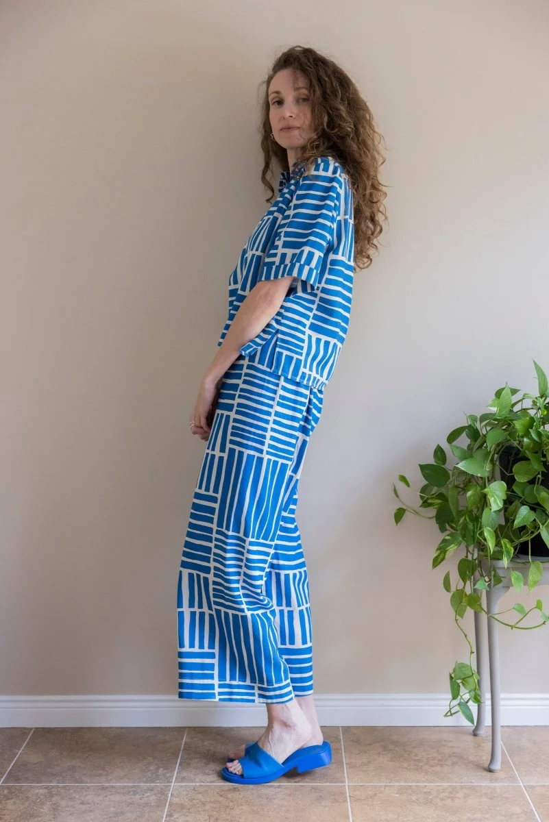 Marigold Norah Shirt (Blue Block) - Image 5