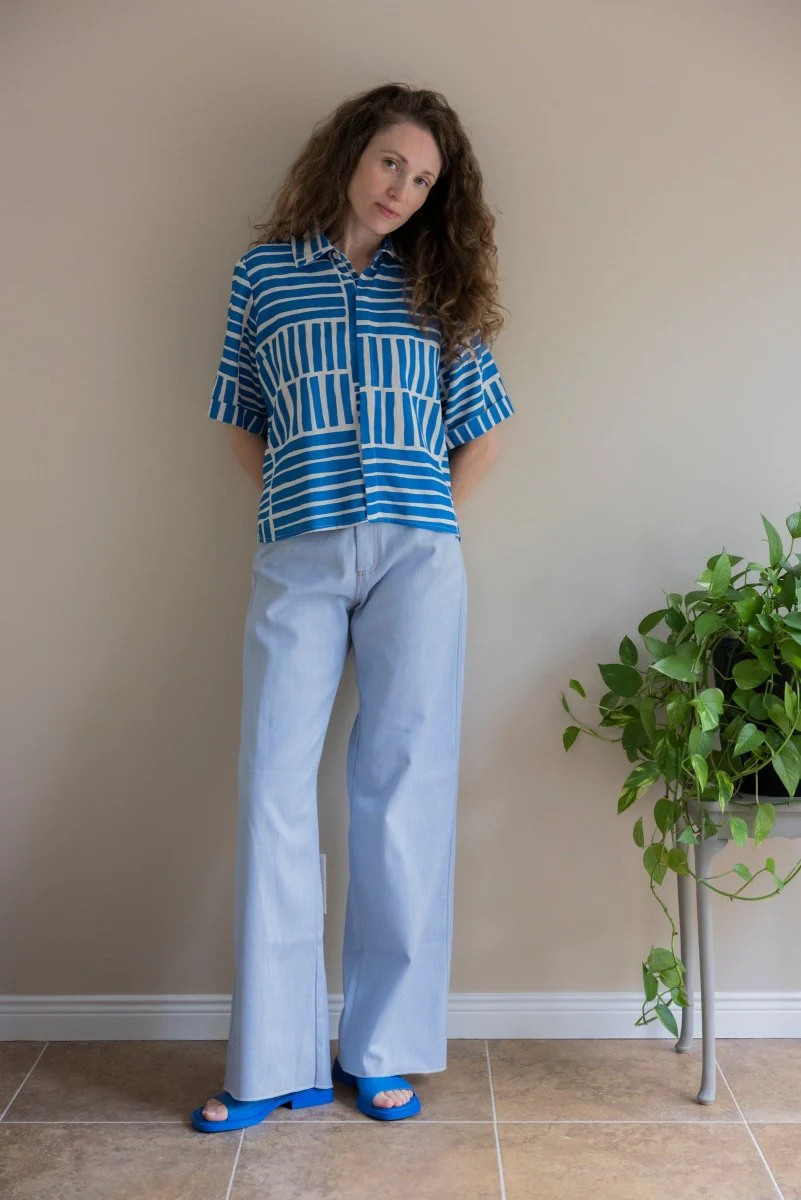 Marigold Norah Shirt (Blue Block) - Image 10