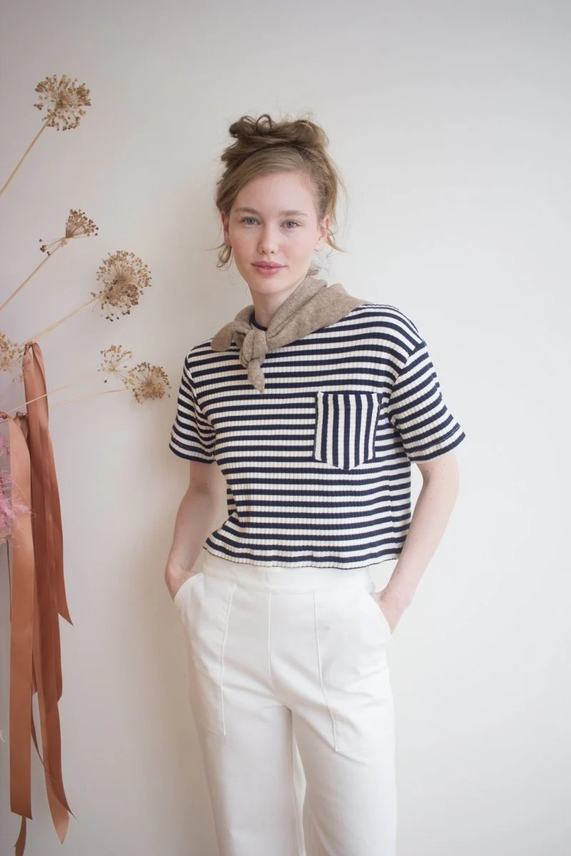 Marigold Anatole T-Shirt (Navy Stripe) - Image 3