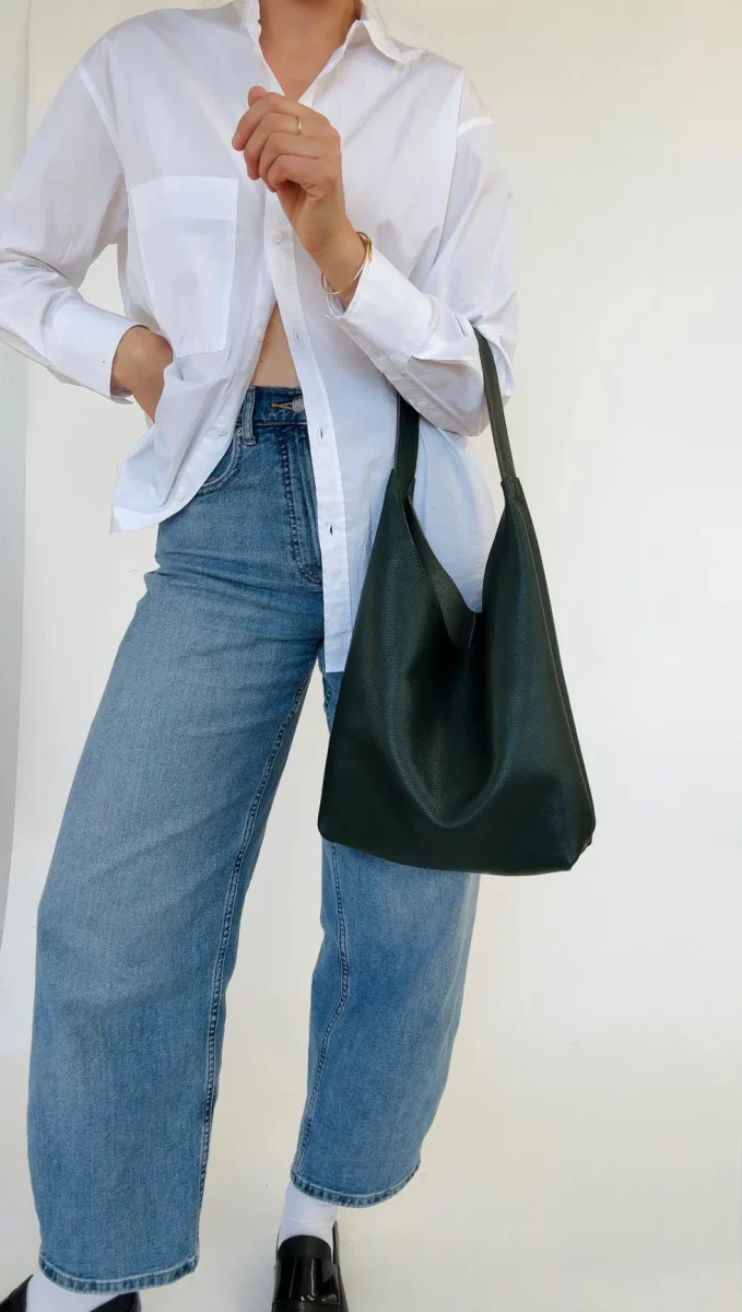Market Canvas Bruna Shoulder Bag (Kale)